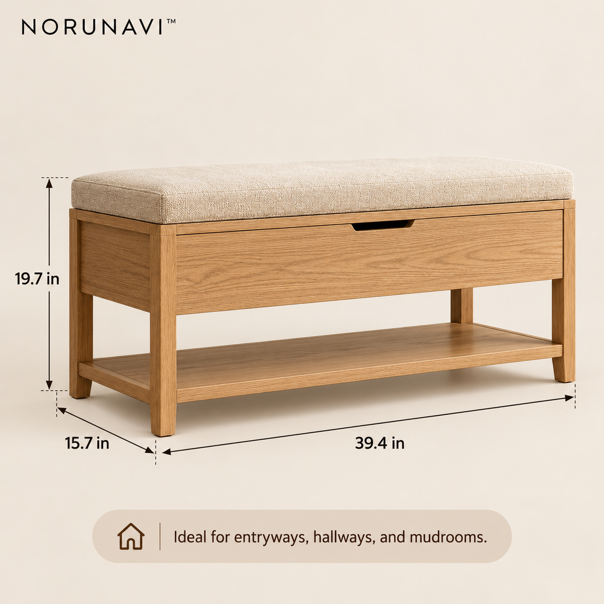 Norunavi™ Haven Entryway Storage Bench