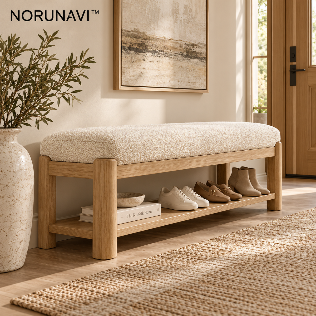 Norunavi™ Luma Upholstered Entryway Bench