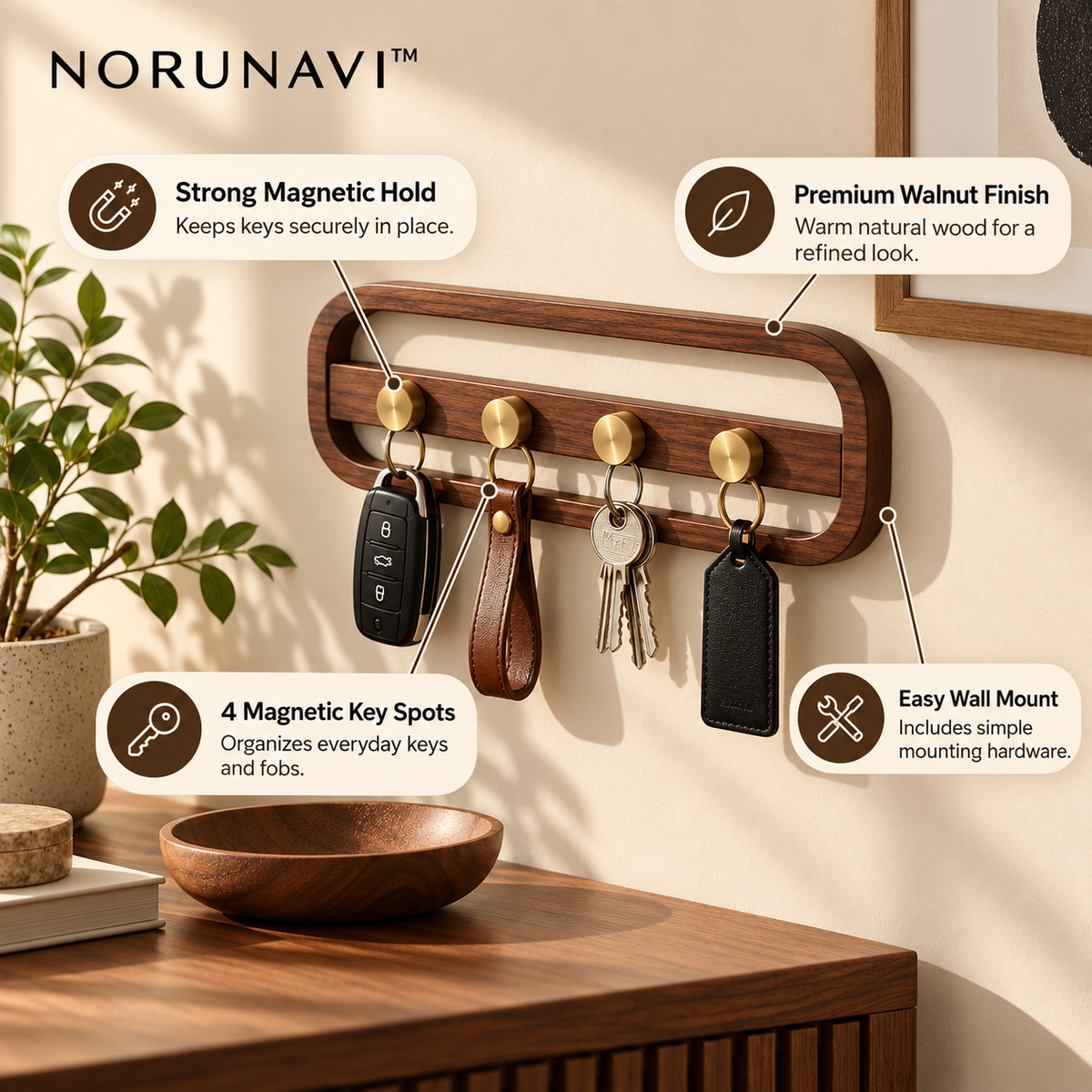 Norunavi™ Loop Magnetic Key Holder