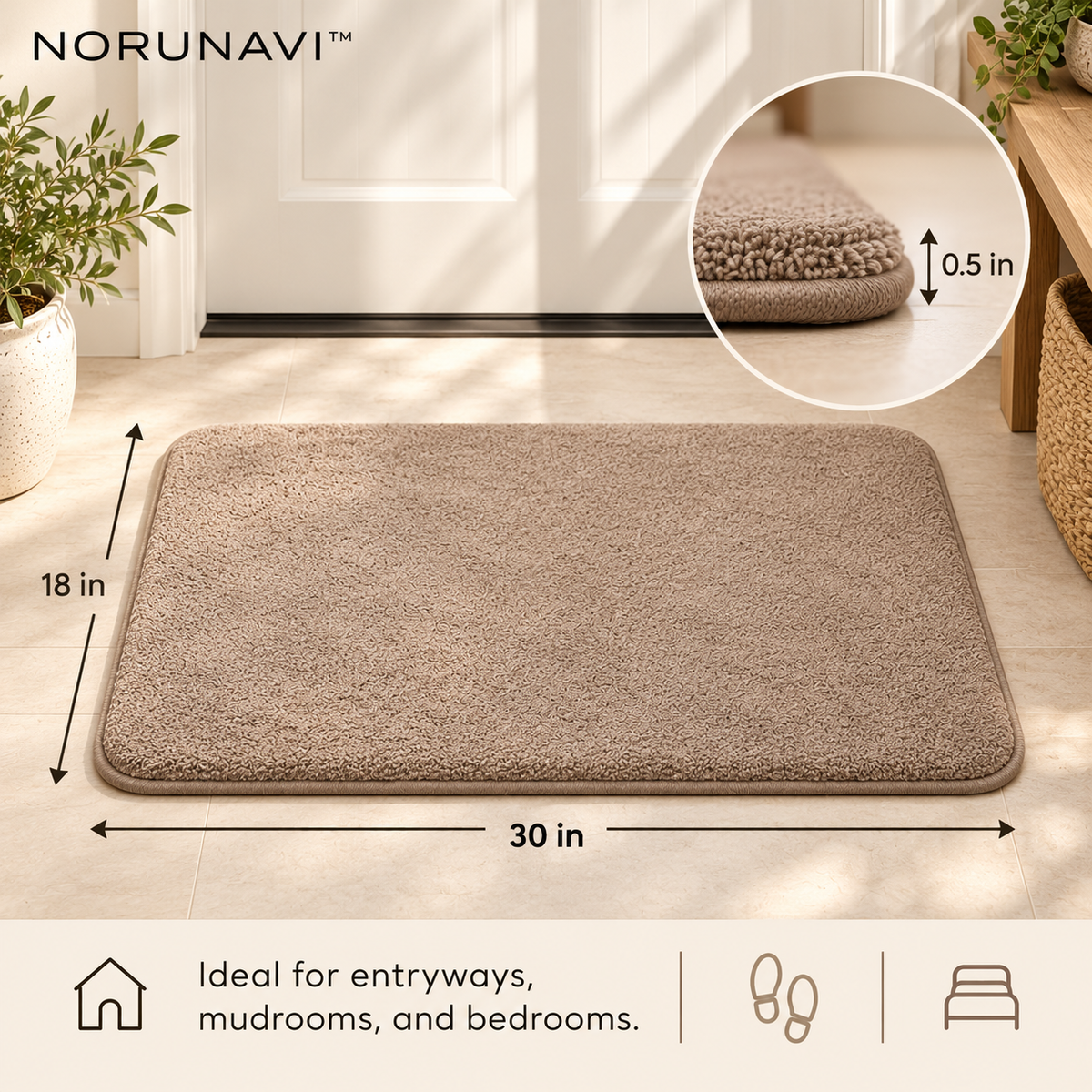 Norunavi™ CozyStep Memory Foam Door Mat